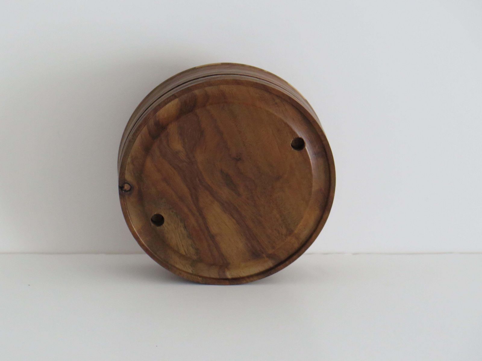 photo buy Miniature Travelling Chess Set Game Inlaid Walnut Box Handmade, Circa 1930's