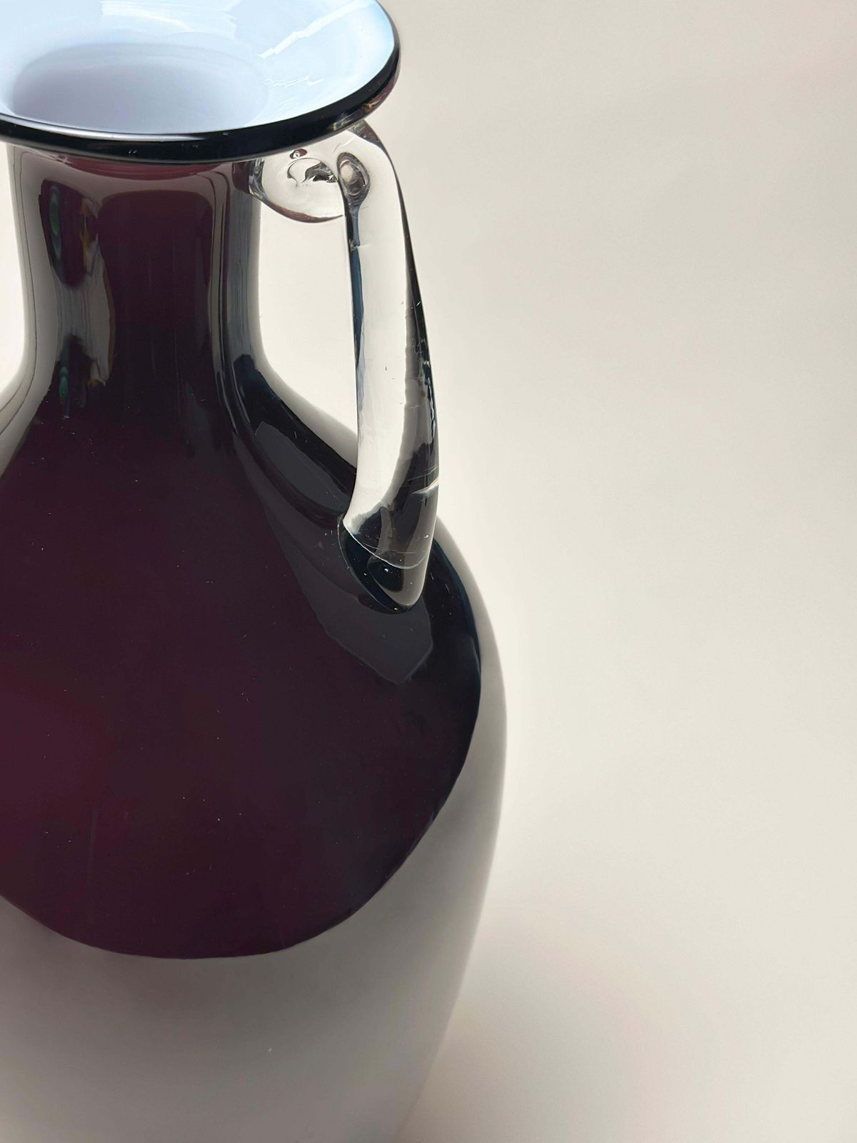Purple Postmodern Cased Glass Amphora Vase By Jerzy Słuczan Orkusz, Poland, 1980s photo furniture
