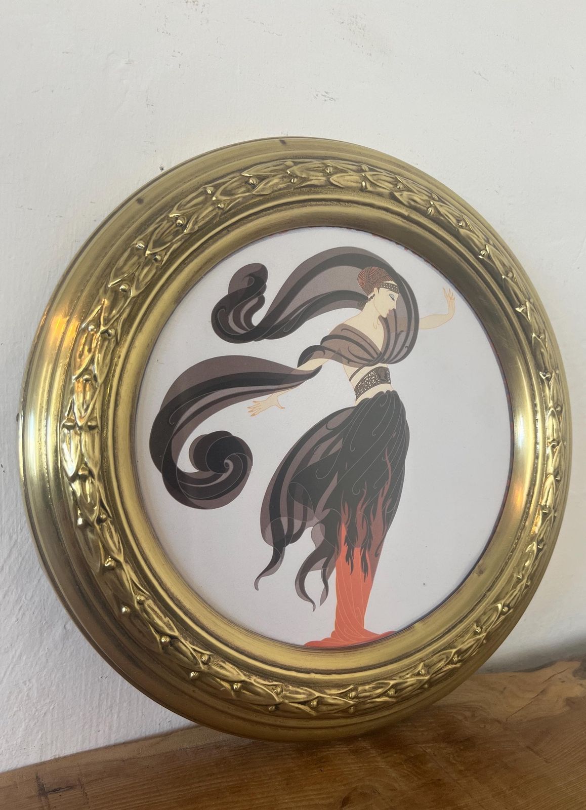Vintage Art Deco Erté Flames Of Love Wall Print photo vintage