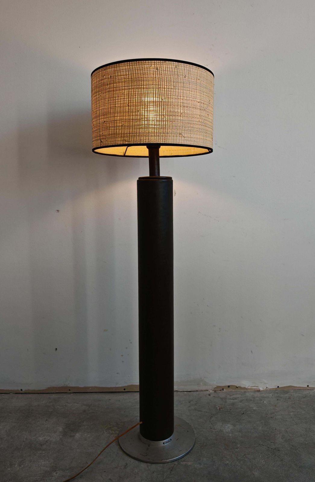 Mid Century Modern Leather Floor Lamp By Nicetin, Yugoslavia 1980s photo Lighting
