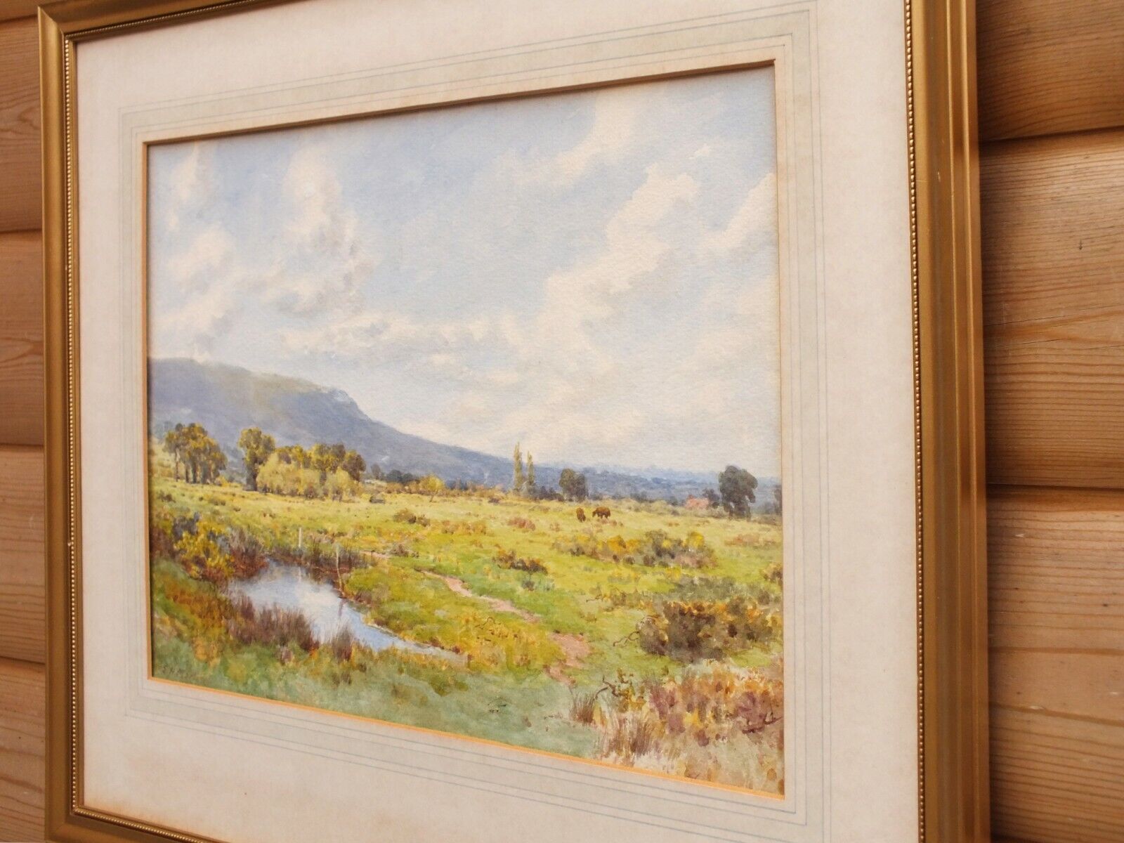Antique Watercolor Painting, Dorset Framed Original, Signed Elliot Henry Marten photo 290.0
