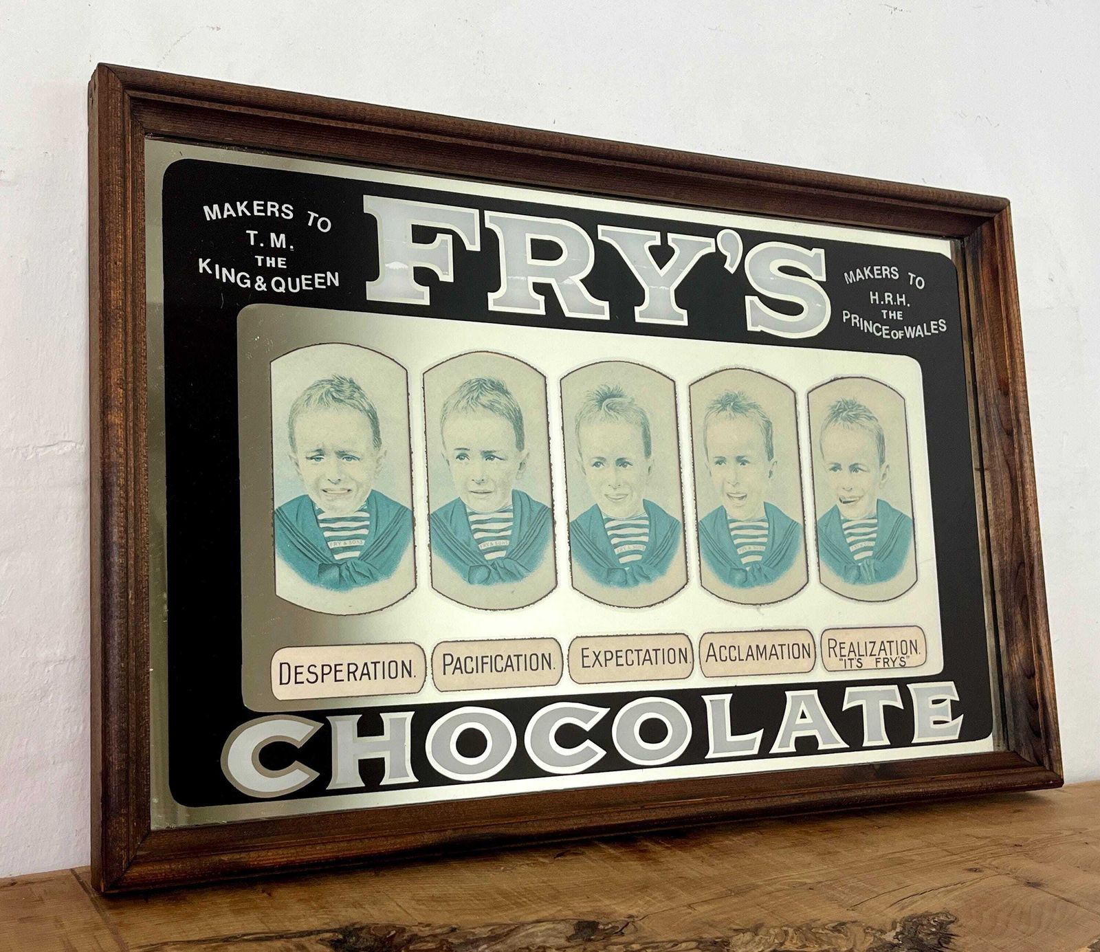 photo furniture Vintage Fry's Chocolate Mirror: Five Boys Milk Chocolate Advertising