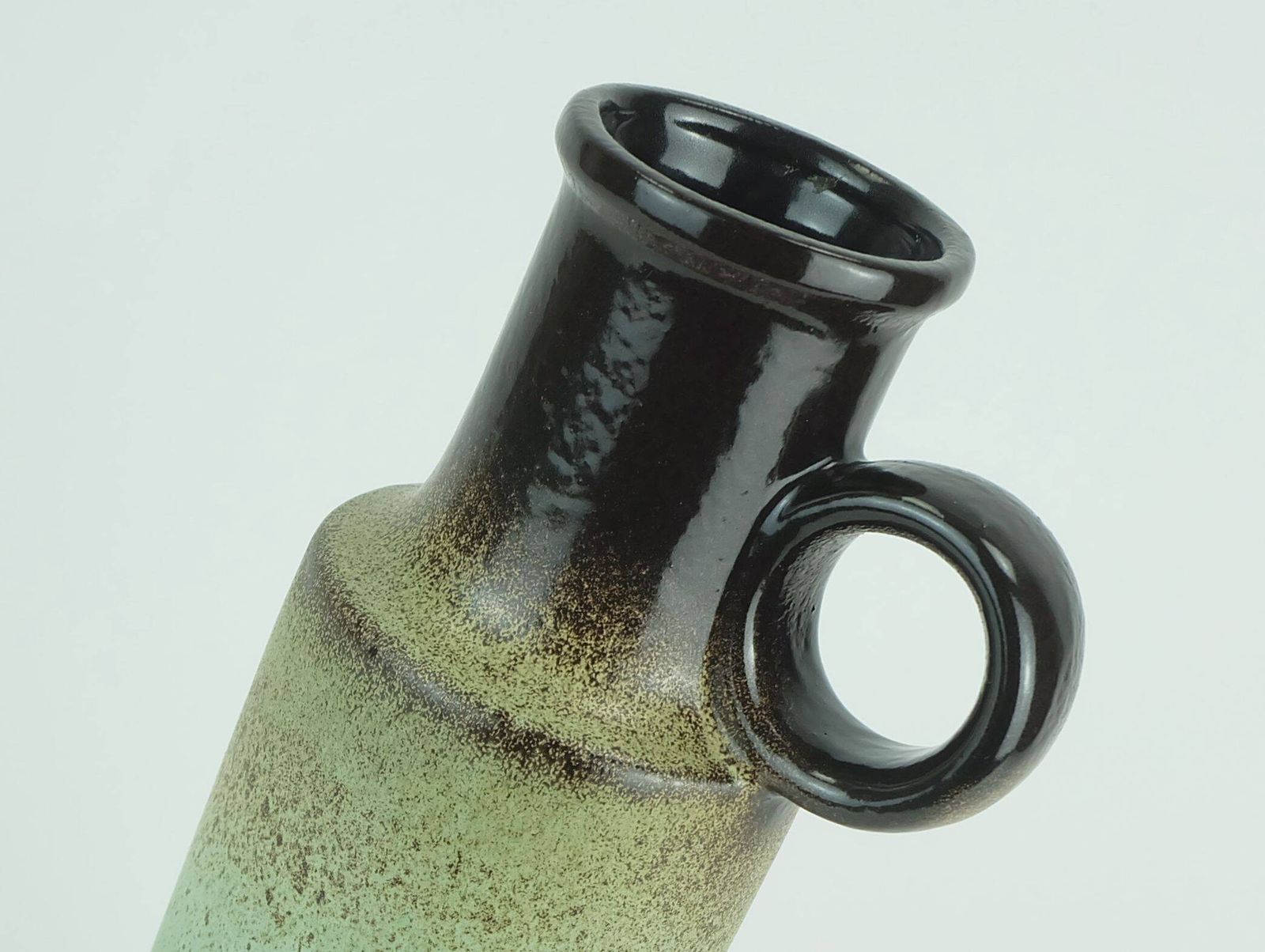 1960s 70s Vintage Scheurich Vase Model 401 28 Shades Of Green And Brown photo for sale