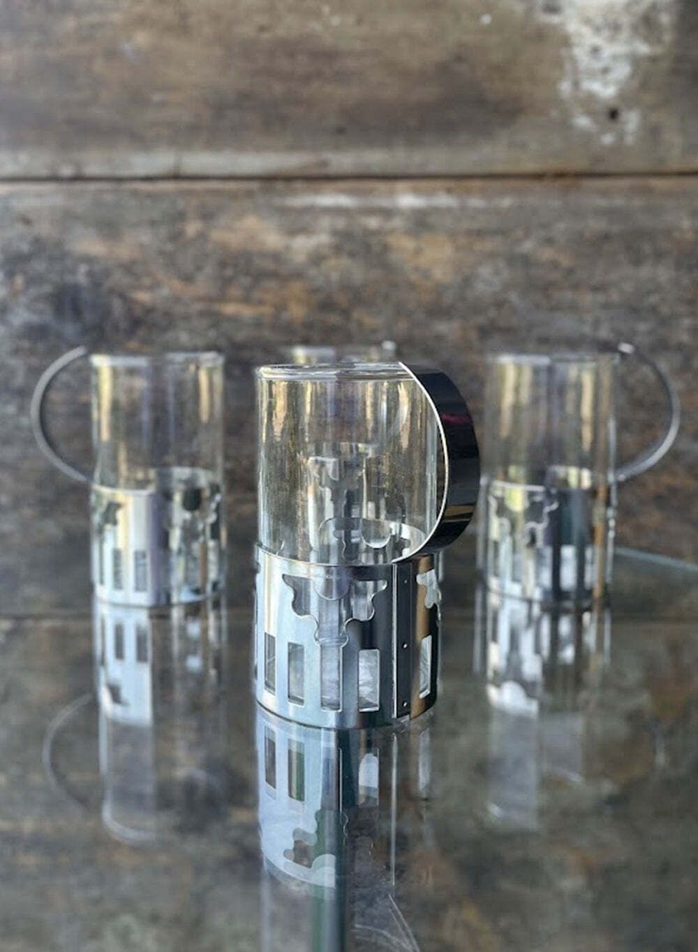 photo furniture Set Of 4 Glass Cups Designed By George Sowden For Bodum 1980s