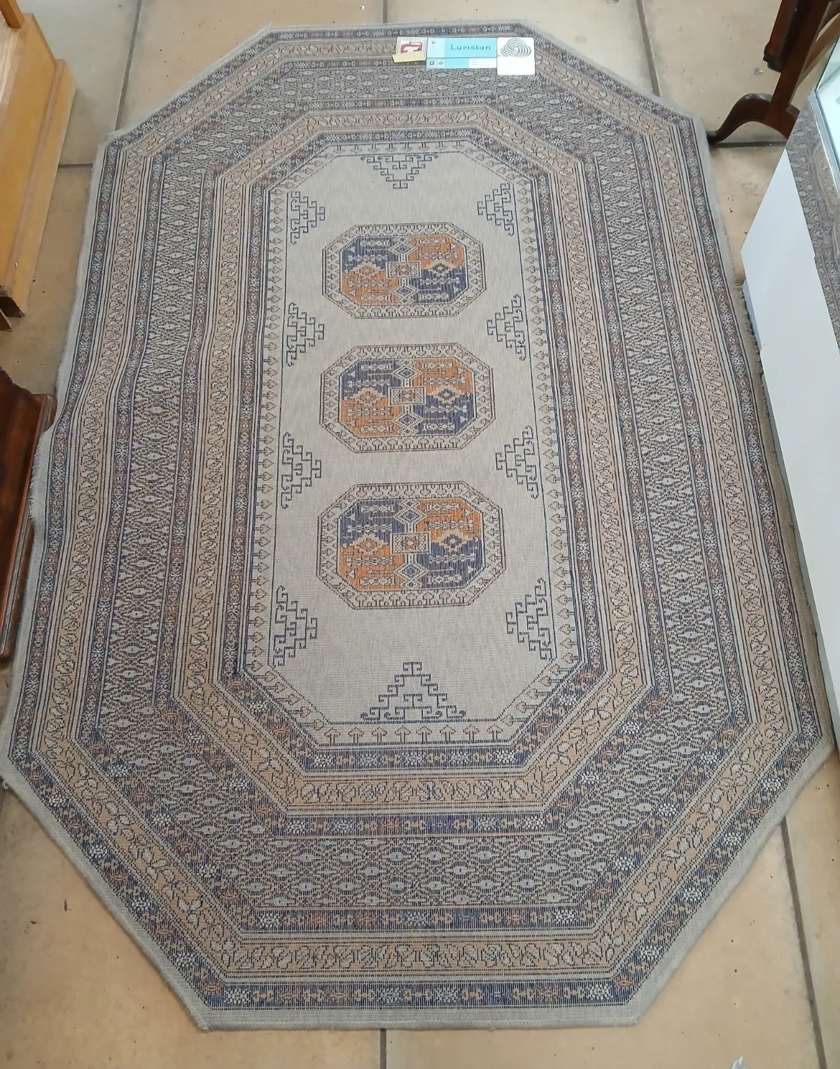 Vintage Luristan Belgium 6 Sided Wool Rug/Carpet 205  X  130 Cm photo vinterior