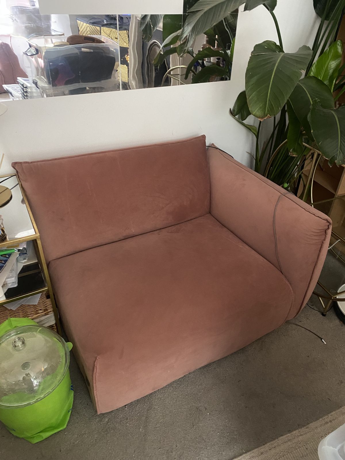 3 `Seater Blush Pink Sofa photo furniture