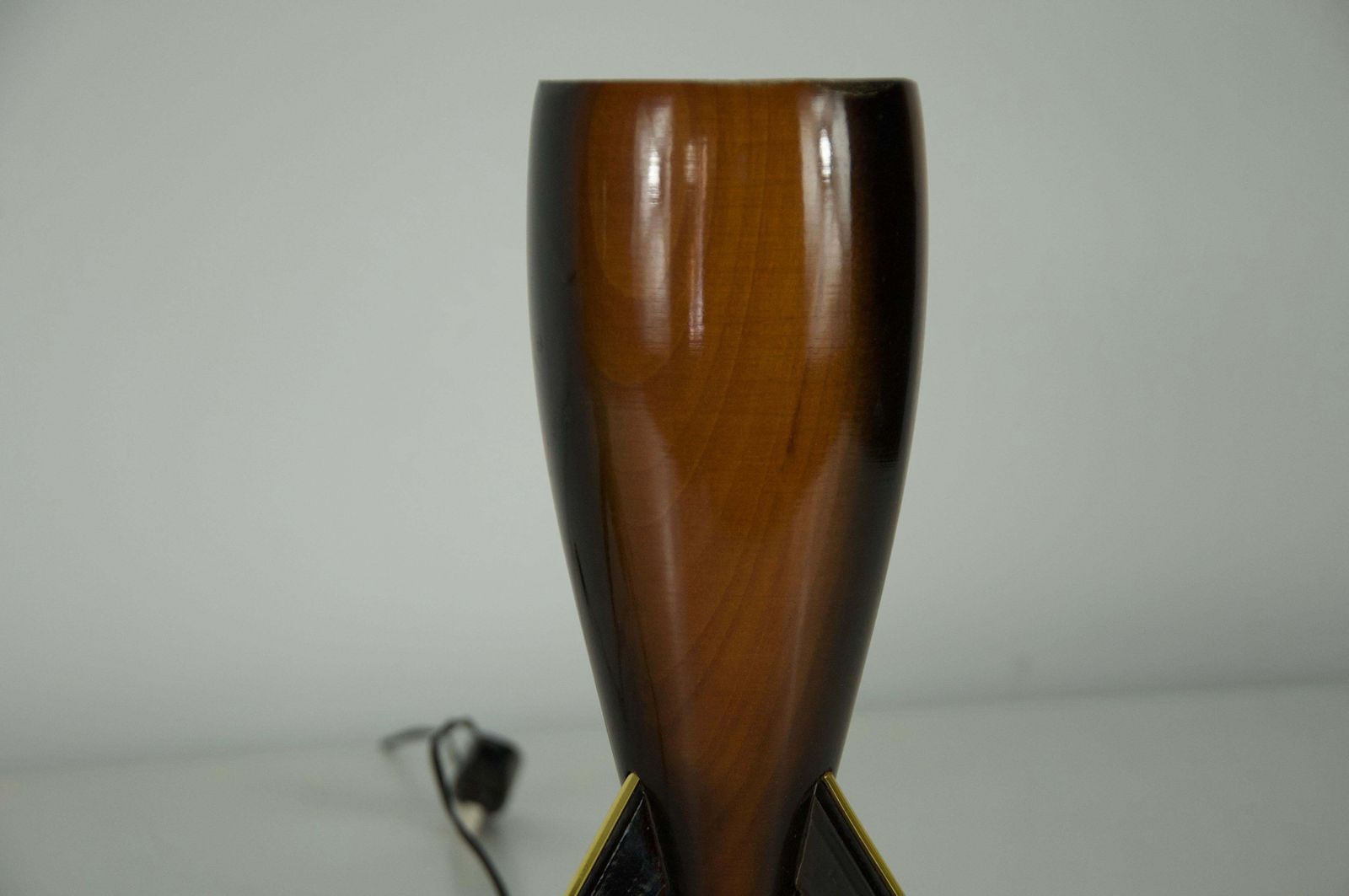 Pair Of Wooden Table Lamps, 1970s, Italy photo vinterior