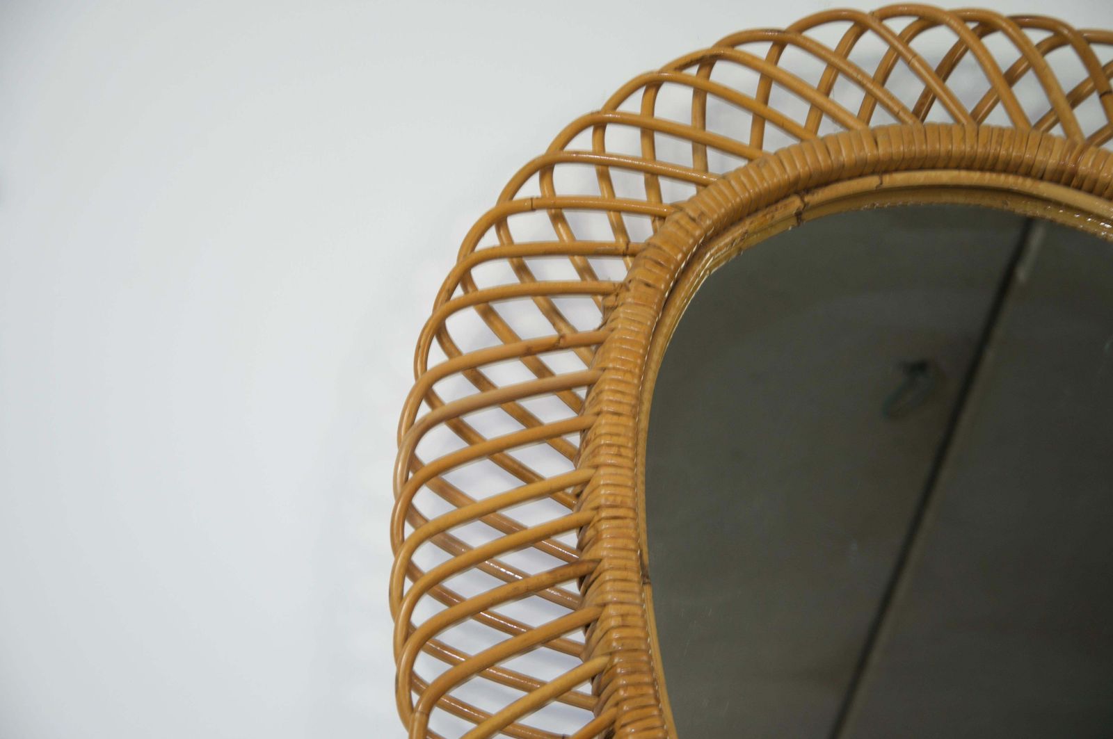 Midcentury Italian Bamboo Mirror, Italy, 1960s photo 1247.0