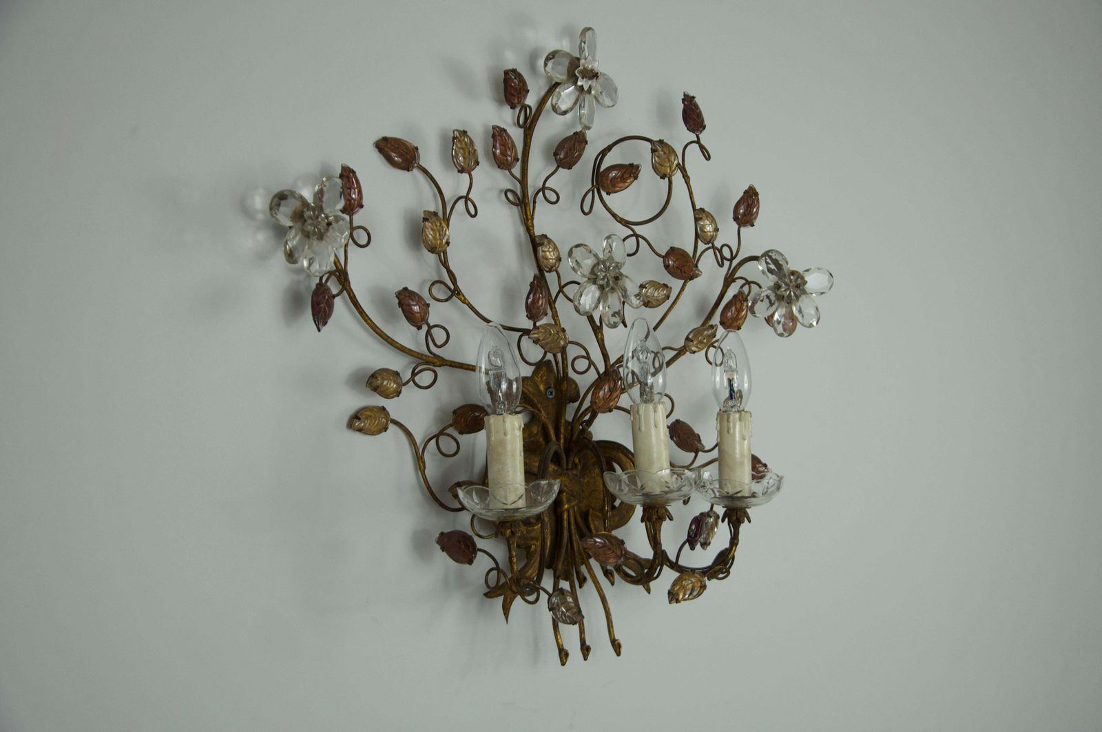 photo furniture Florentine Flower Shape Wall Lamp By Banci Firenze, Italy, 1970s