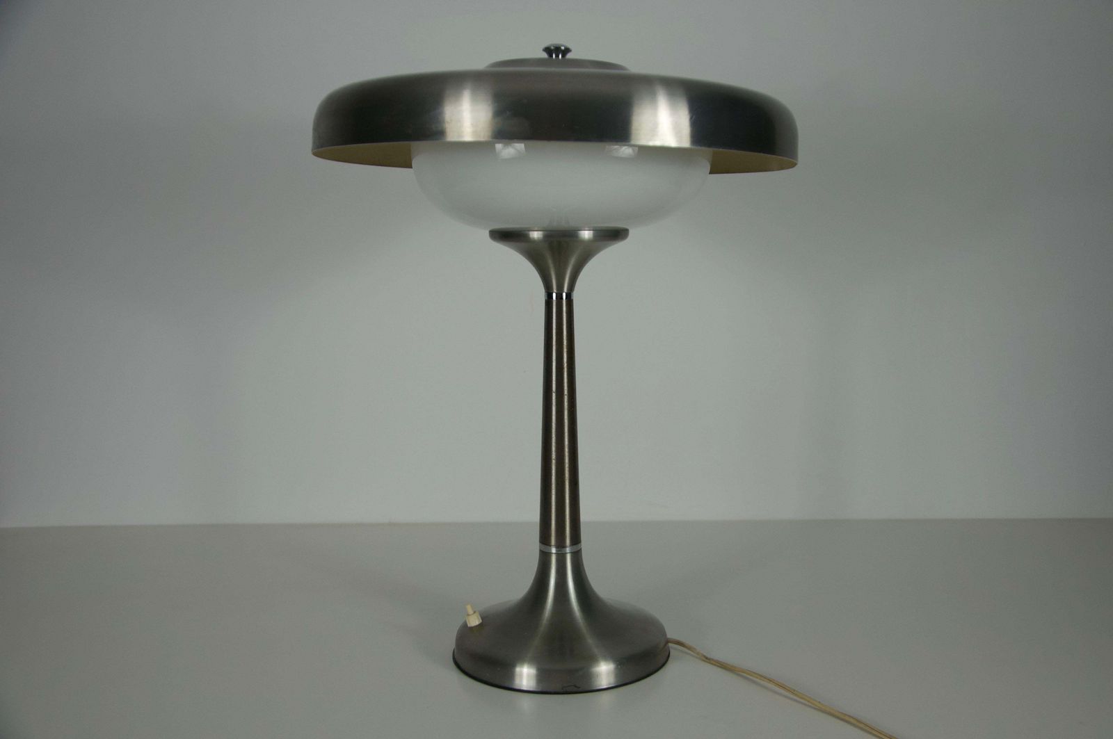 Mid Century Italian Metal And Glass Table Lamp, 1960s photo furniture