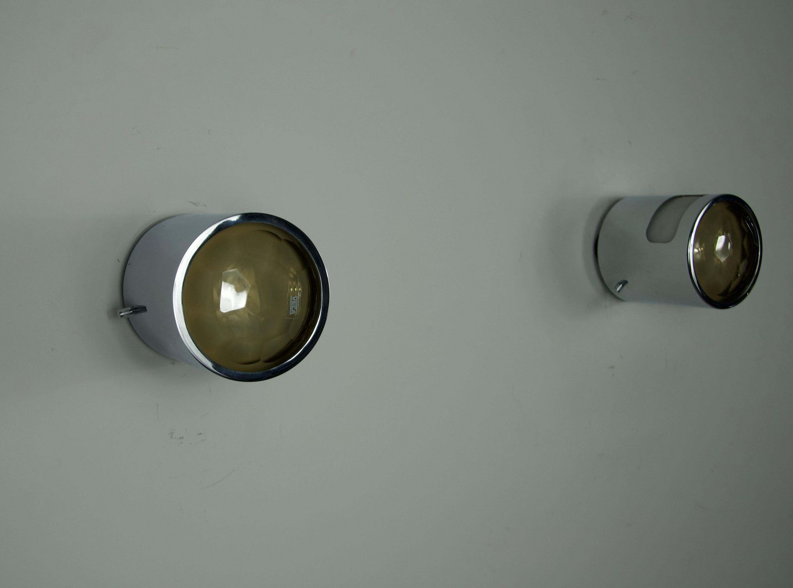 Pair Of Glass And Metal Wall Lights By Veca, 1960s, Italy photo 1564.0