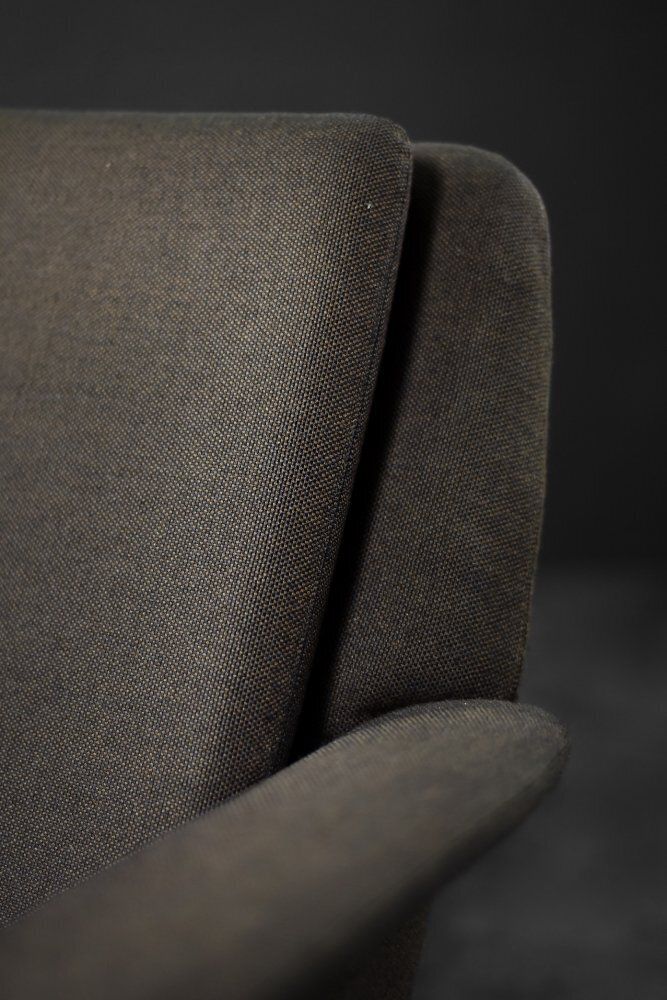 Mid Century Danish Modern Brown 3 Seater Sofa By Folke Ohlsson For Fritz Hansen, 1960s photo for sale