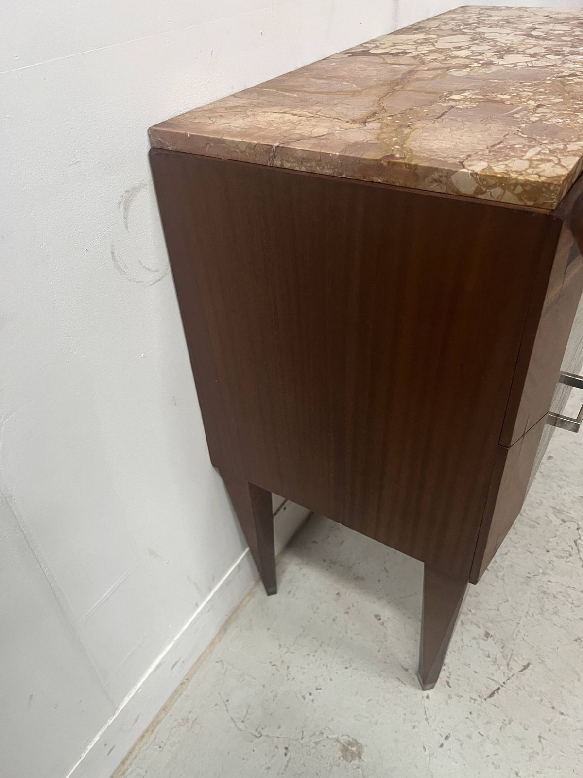Art Deco Chest Of Drawers With Cut Sides In Mahogany Veneer, 20th Century photo Furniture