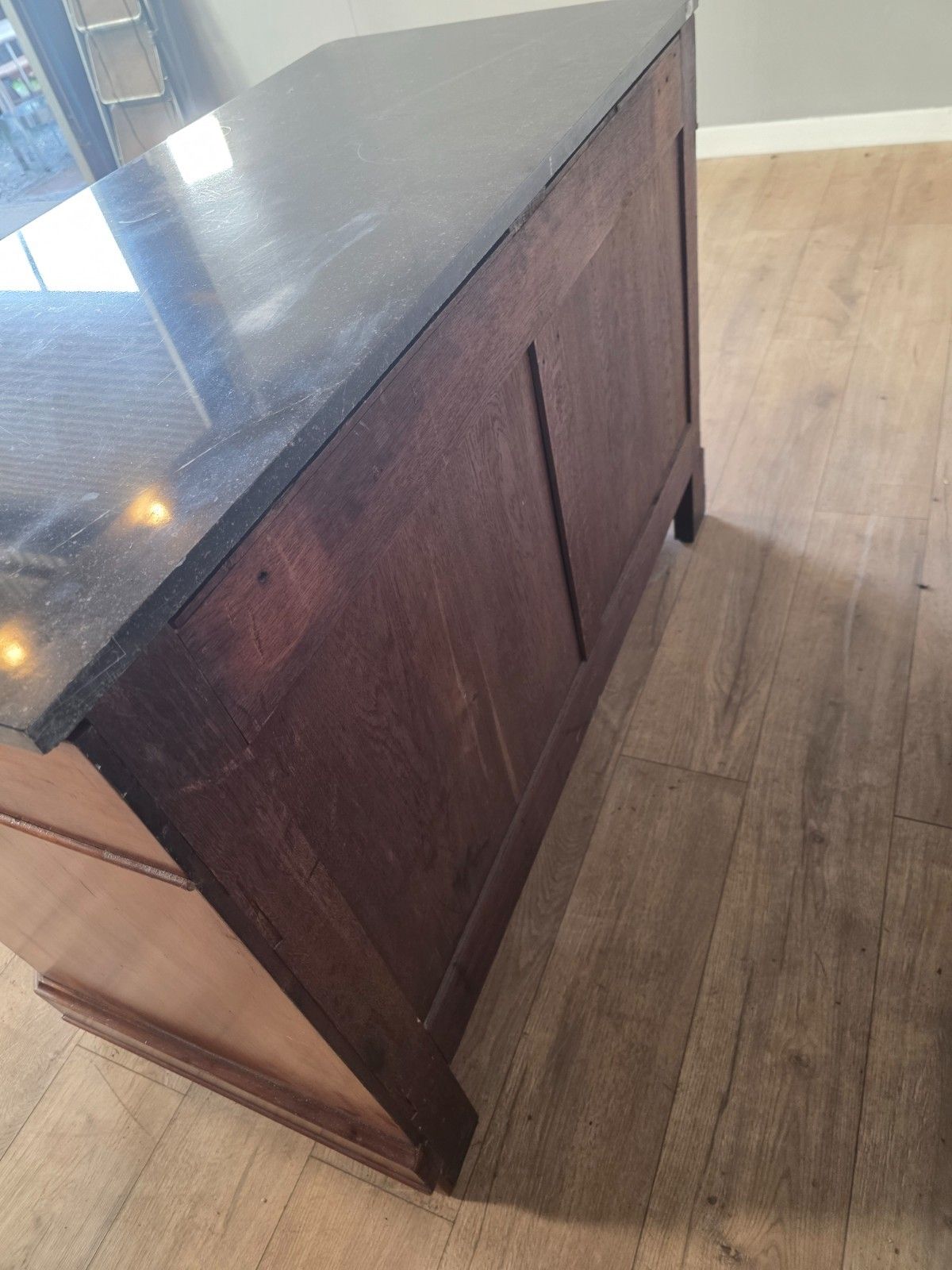photo vinterior French Mahogany Victorian Marble Top Chest Of Drawers