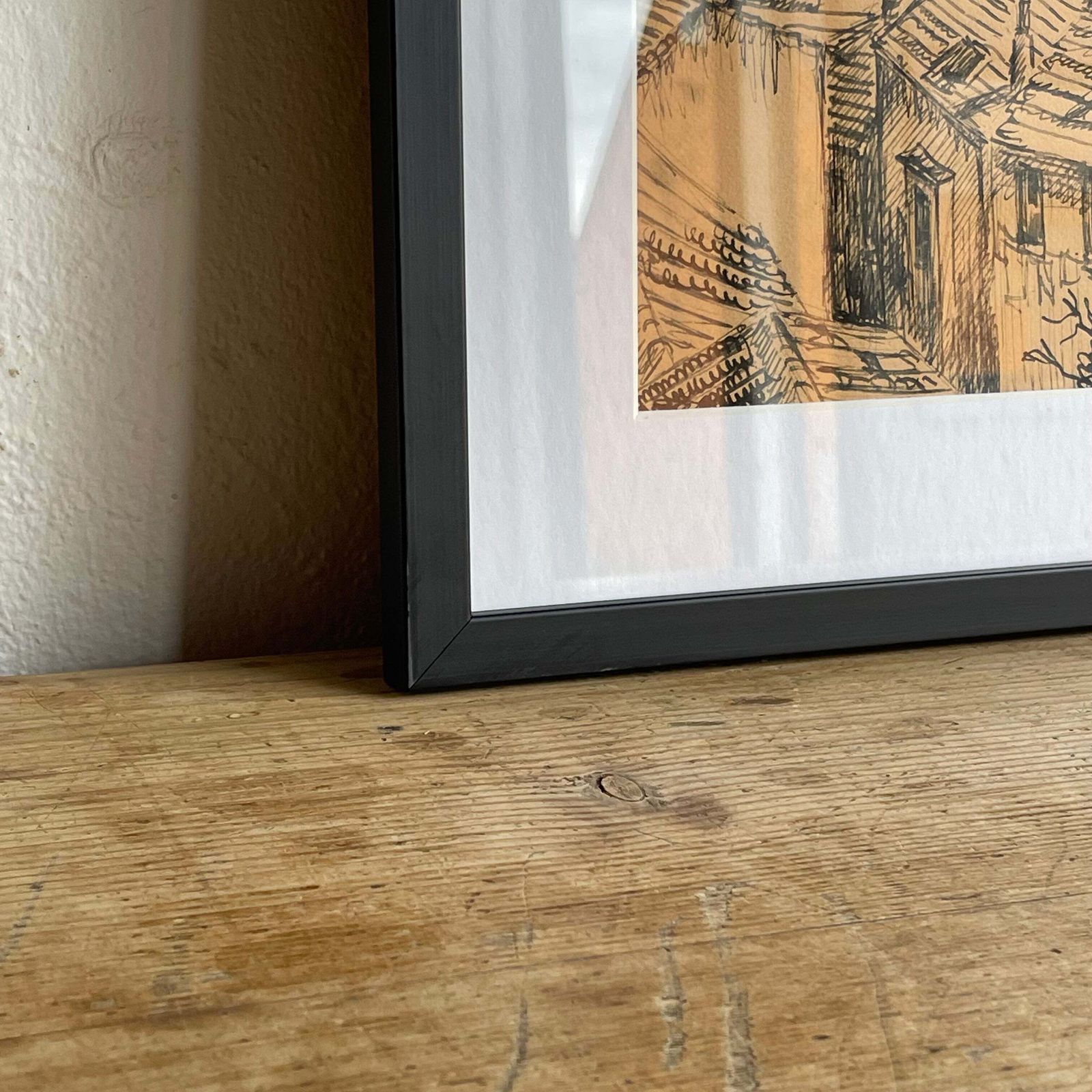Original Framed Sketch, Mid 20th Century photo 135.0