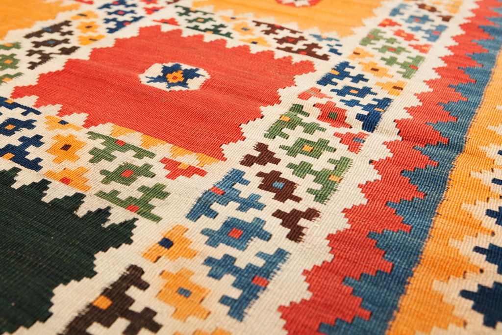 Antique Qashqai Kilim Runner 384x115cm photo furniture
