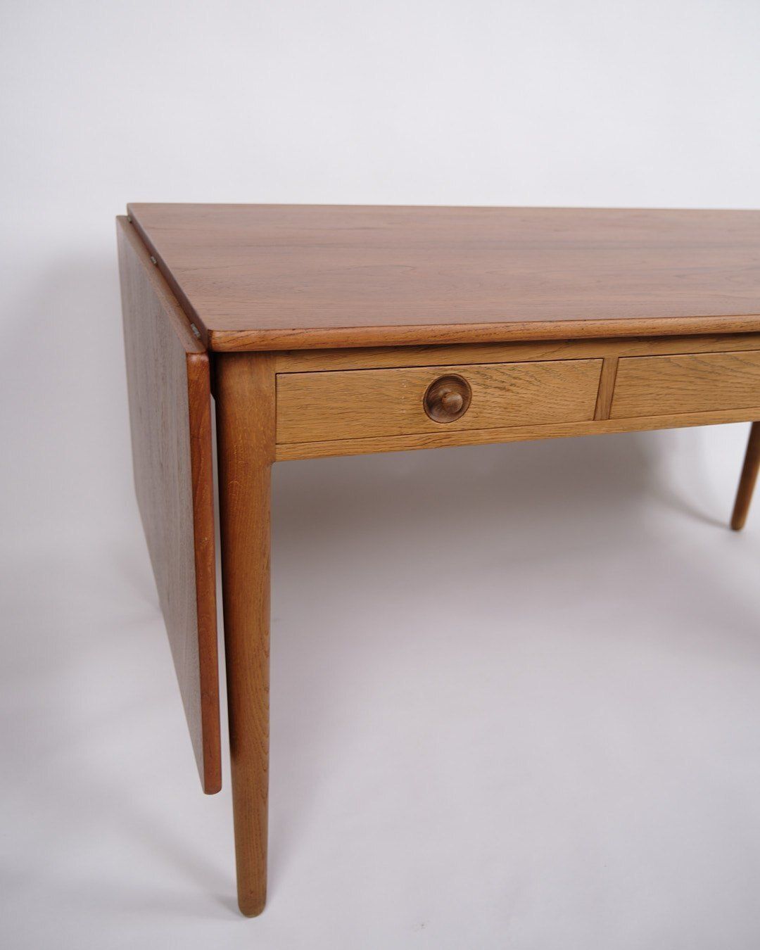 Desk With Flaps   Model At 305   Teak & Oak   Hans J. Wegner   Andreas Tuck   1950s photo for sale