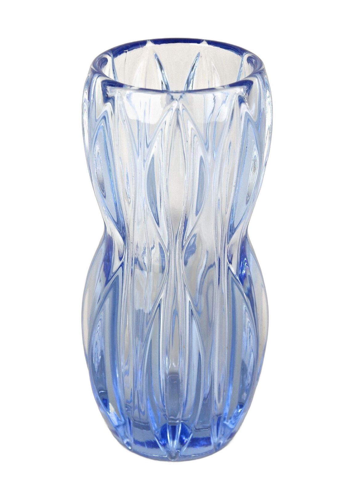 20th Century Blue Art Deco Glass Vase, Austria Ca. 1920