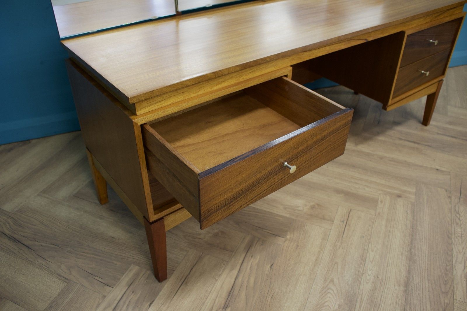 Mid Century Teak Dressing Table By Peter Hayward For Uniflex, 1960s #1543 photo Furniture