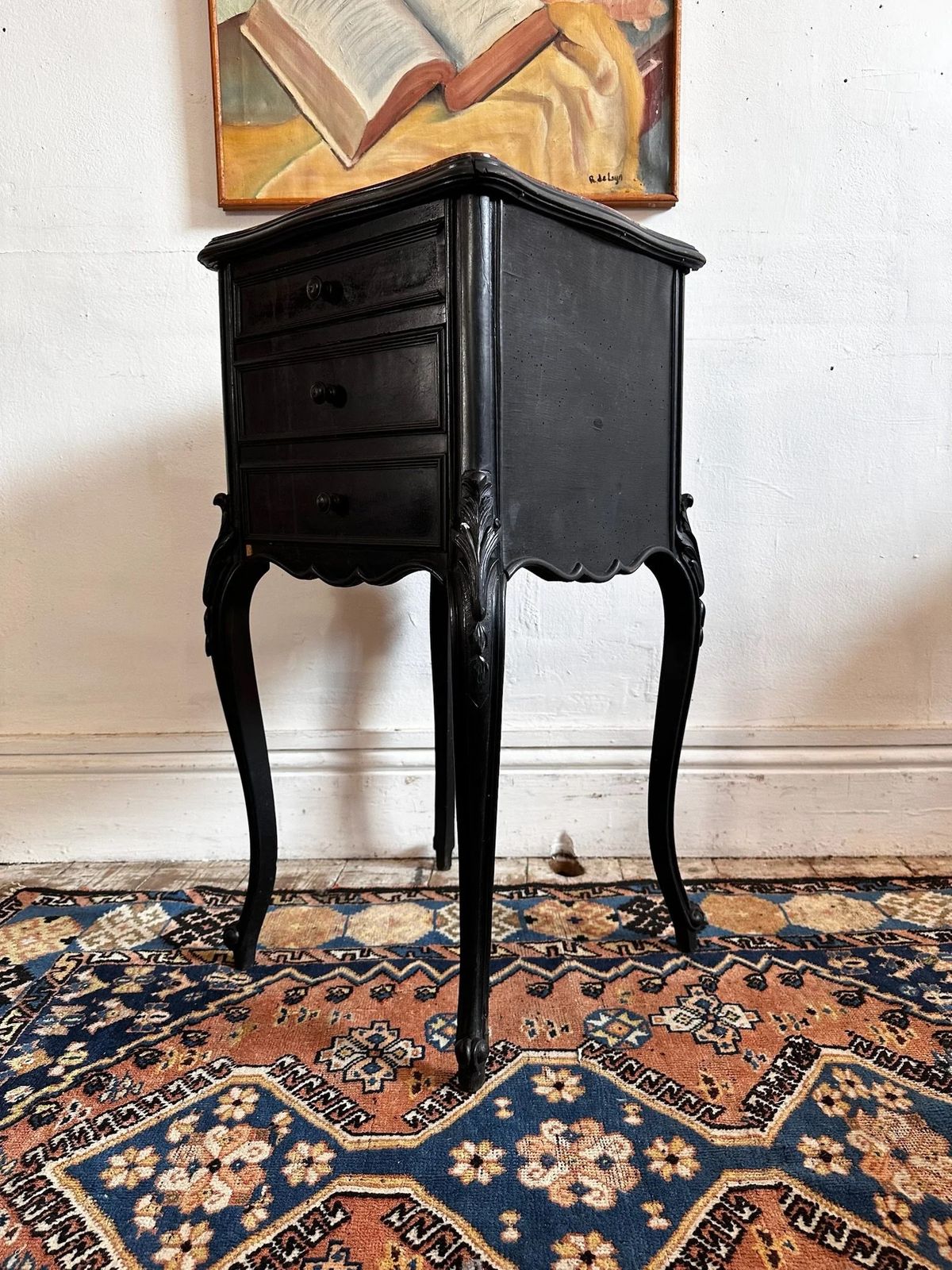 Furniture French Louis XV, Marble Top Bedside Table photo