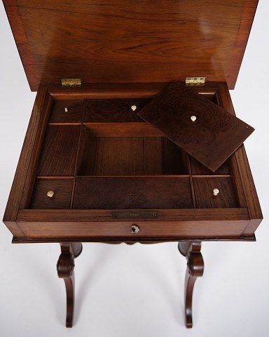 Antique Side Table With Drawer   Hand Polished Mahogany   Turned Legs   Year 1880s photo vinterior