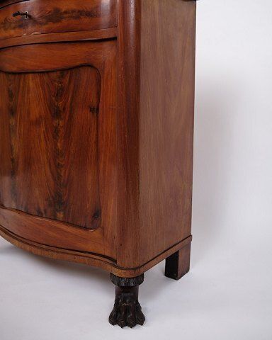 Small Antique Console/Cabinet   Entrance Furniture   Hand Polished Mahogany   Flame Structure   Lion Feet   Year 1890s photo Furniture