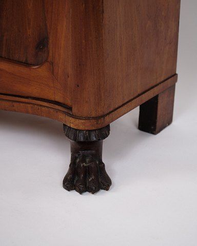 Small Antique Console/Cabinet   Entrance Furniture   Hand Polished Mahogany   Flame Structure   Lion Feet   Year 1890s photo 625.0