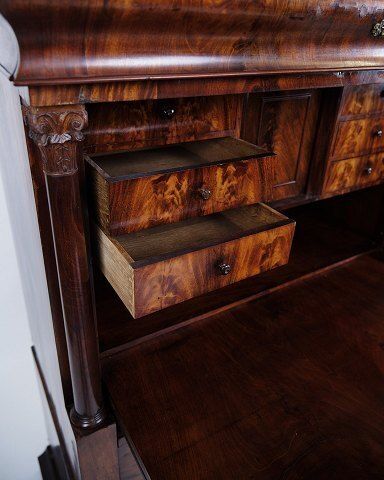 Secretary   Hand Polished Mahogany   Flame Structure   4 Drawers   Year 1840s photo Furniture