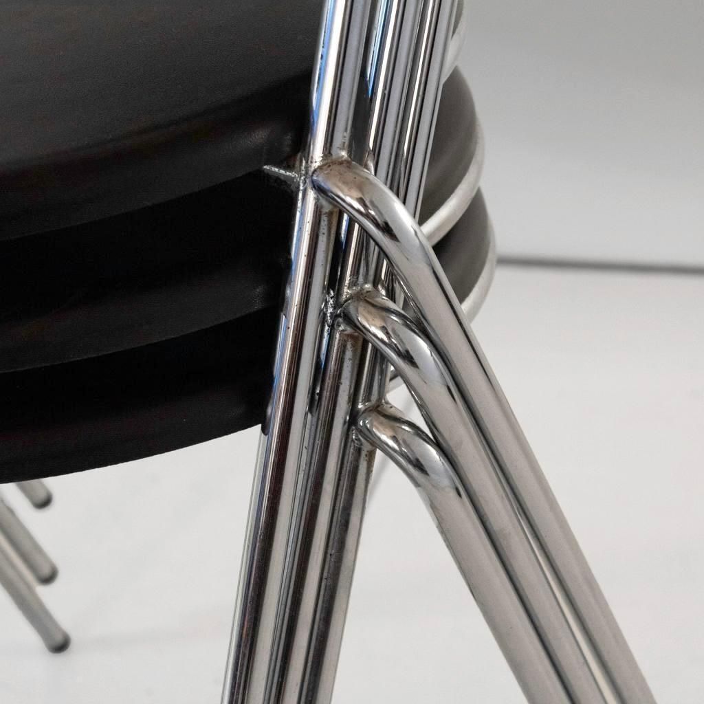 Industrial Stackable Dining Chairs In The Style Of Hans Eichenberger, Set Of 4 photo buy