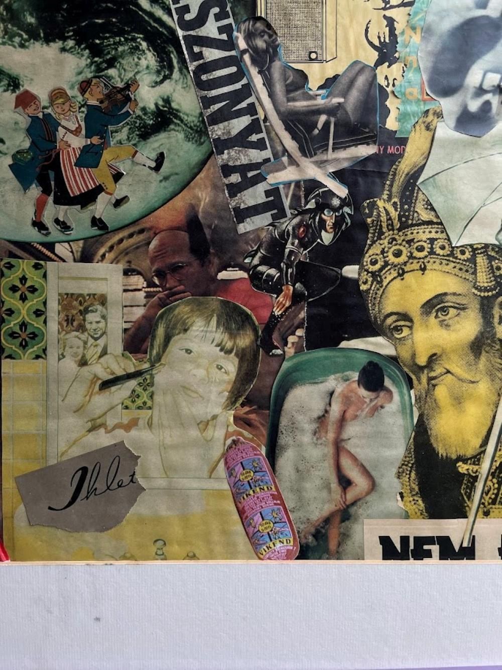Sci Fi Symmetria – Mixed Media Collage, Hungary 1970s photo 223.0