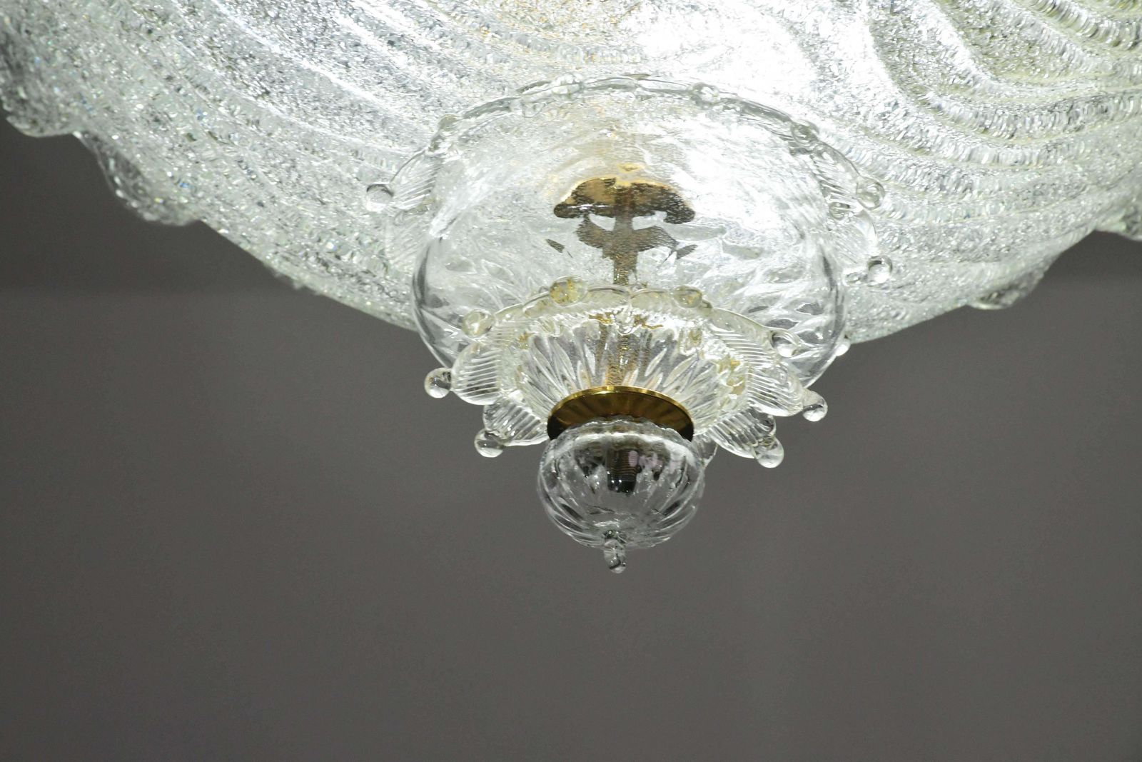 photo furniture "The Crown" Charming Italian Murano Glass Ceiling Fixture, Murano, 1970