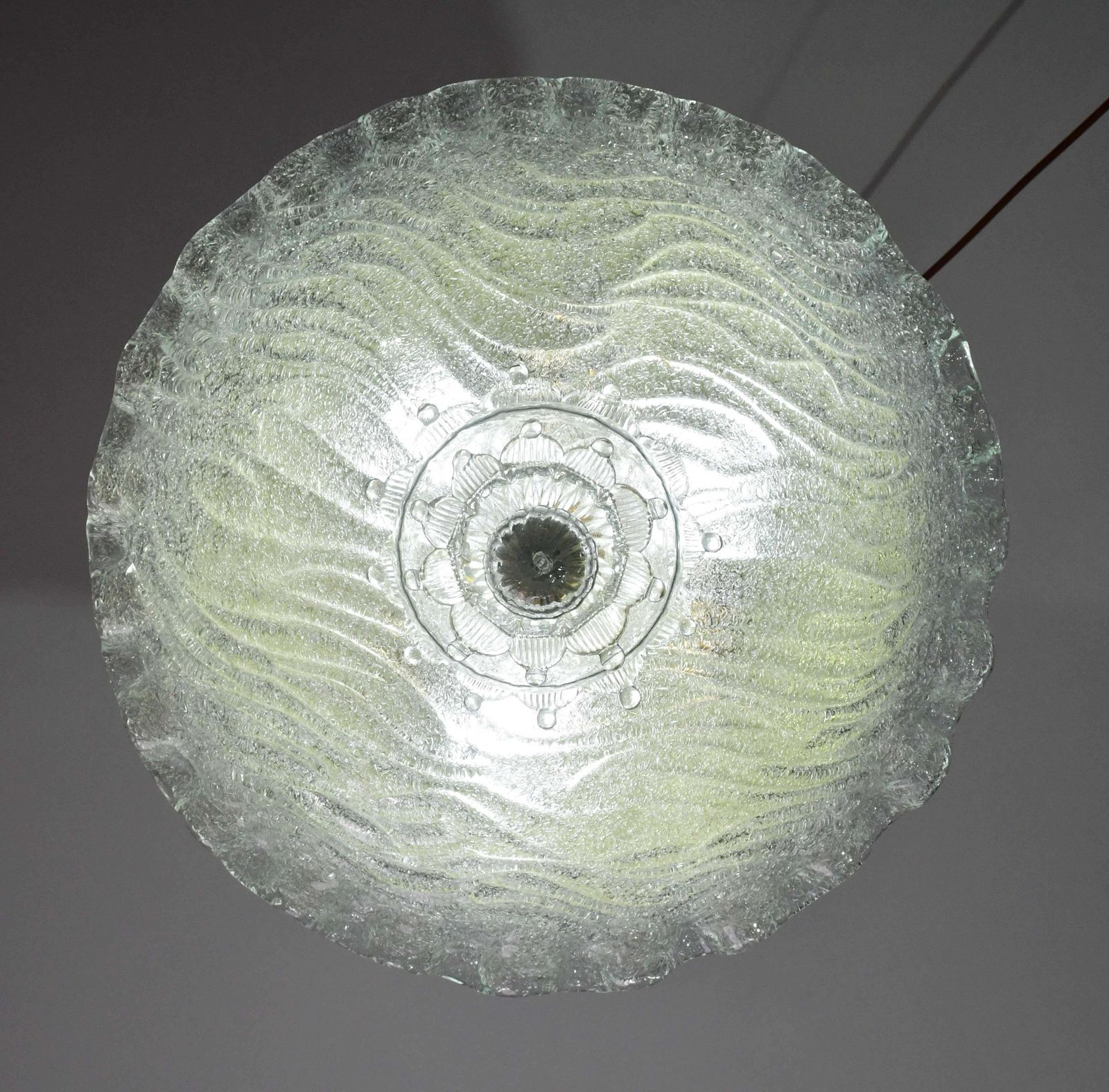 1570.0 "The Crown" Charming Italian Murano Glass Ceiling Fixture, Murano, 1970 photo