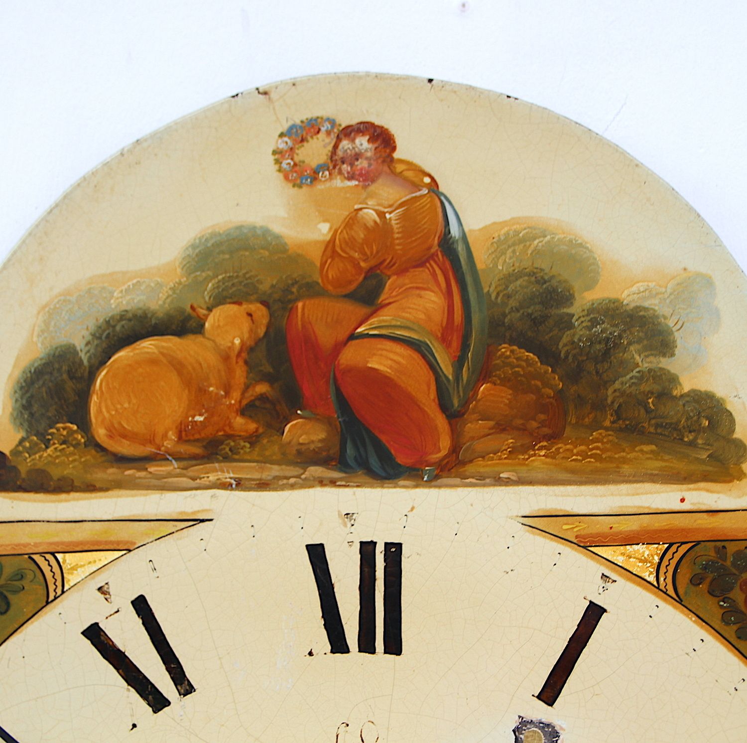 Original 18th Century Iron Grandfather/Longcase Clock Dial. Fully Guaranteed. photo for sale