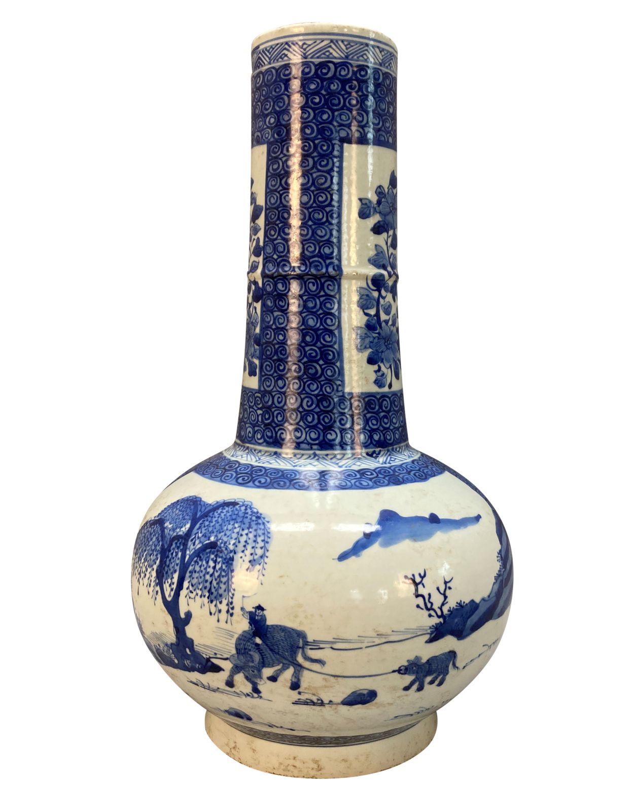 A Pair Of Chinese Blue & White Porcelain Vases photo furniture