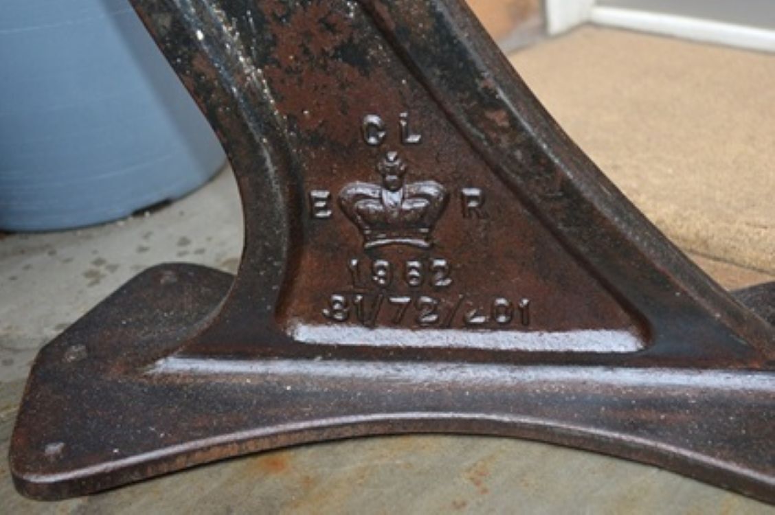 Industrial Table,  Ex Post Office Sorting Room  With Heavy Metal Support Legs photo Furniture