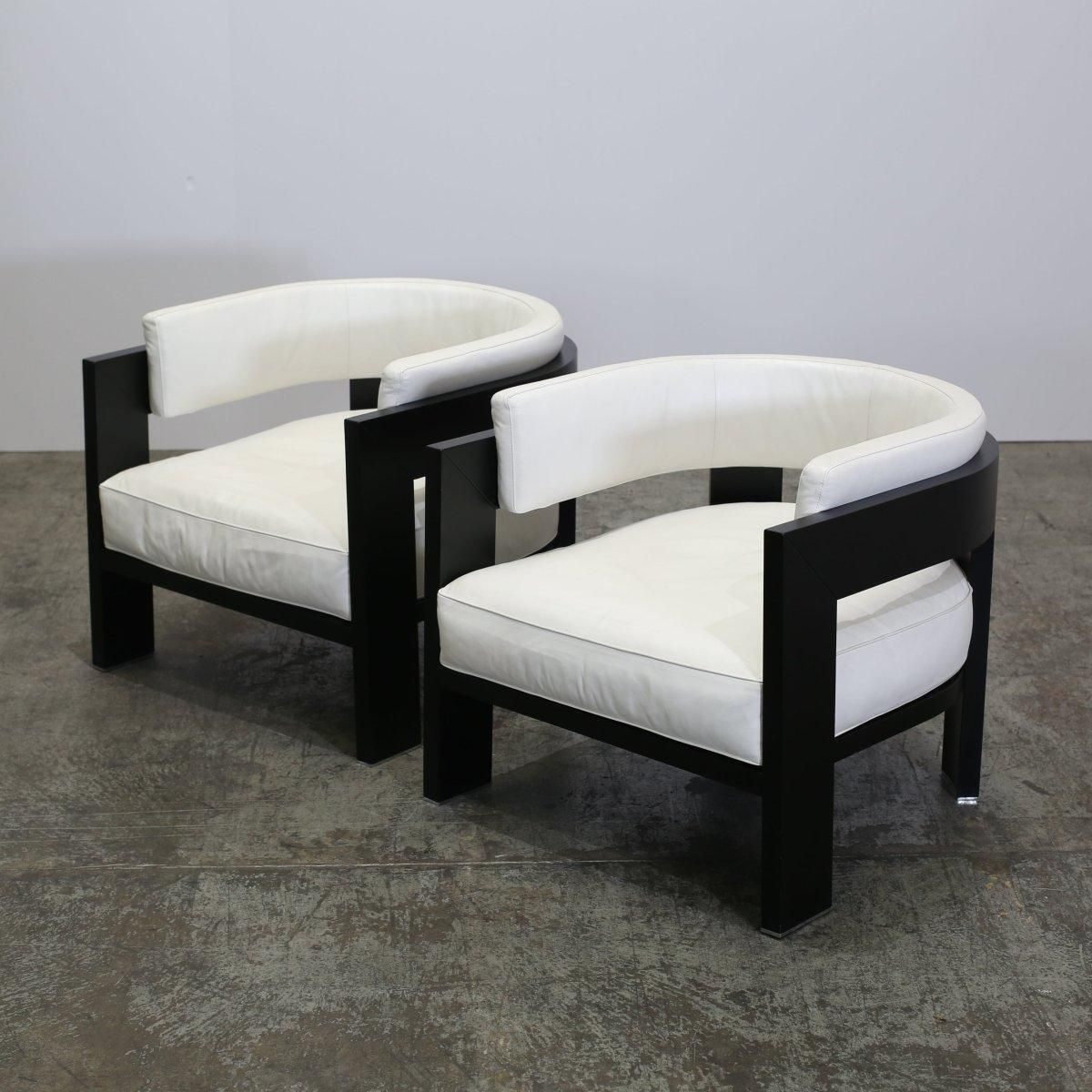 Minotti Warhol Blac Lac Armchairs, Set Of Two photo vinterior