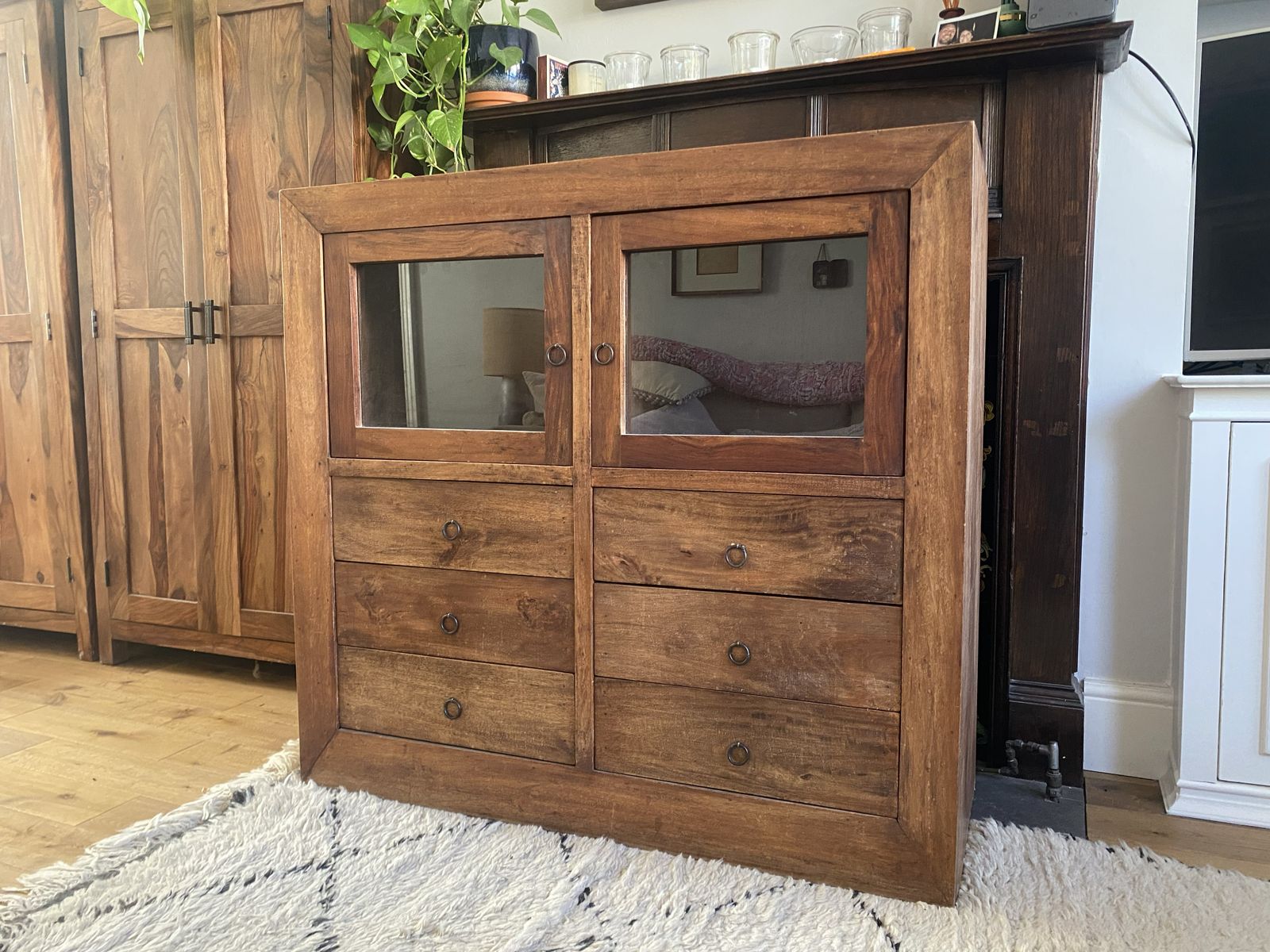 Sideboard   Solid Mango Wood Indian Style Dresser Chest Of Drawers photo Furniture