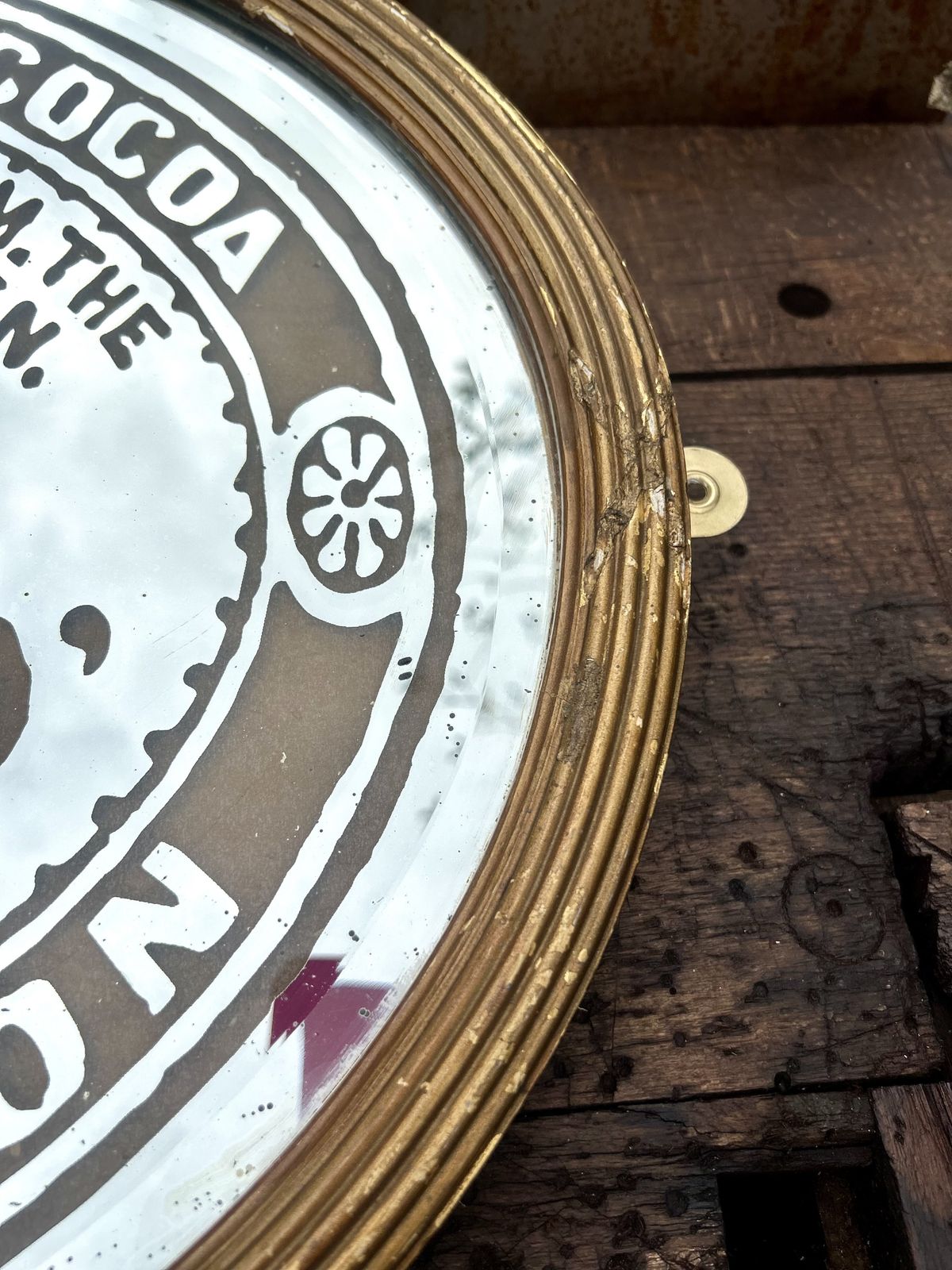 photo for sale Rare Late 19th Century Fry & Sons Advertising Mirror
