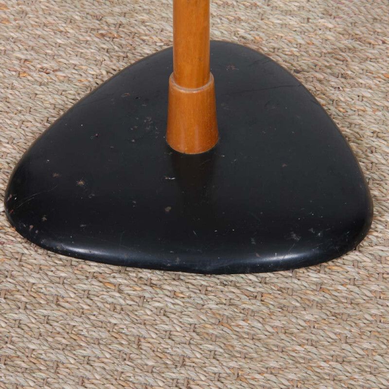 Vintage Wood And Metal Floor Lamp From The 1960s photo Lighting