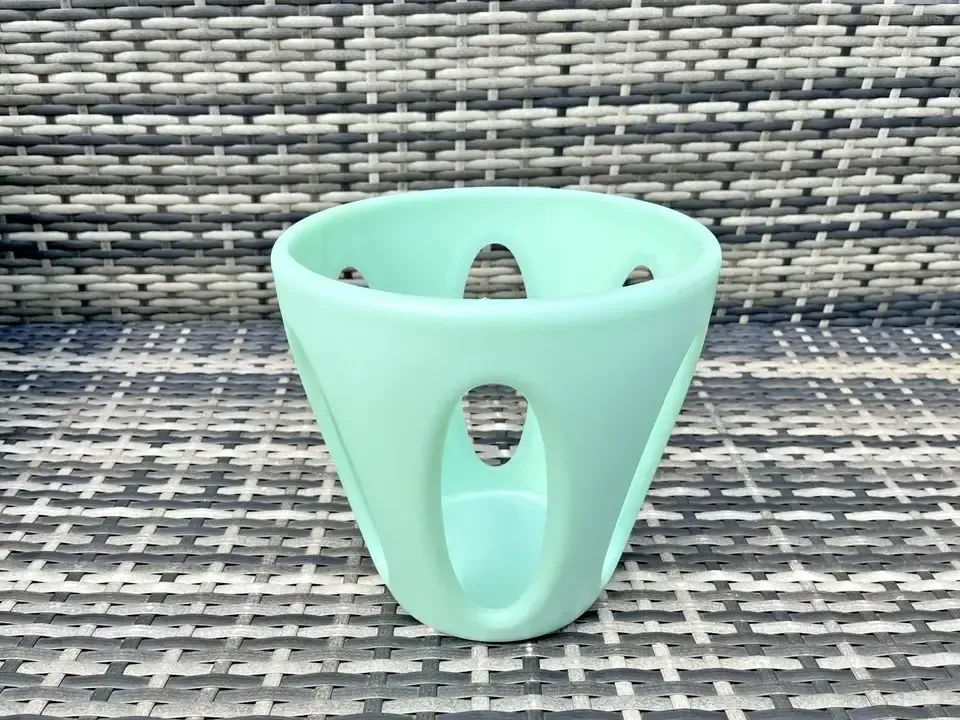 Mid Century Modern Italian Designer Guzzini Mint Green Bread Fruit Basket 60's photo furniture