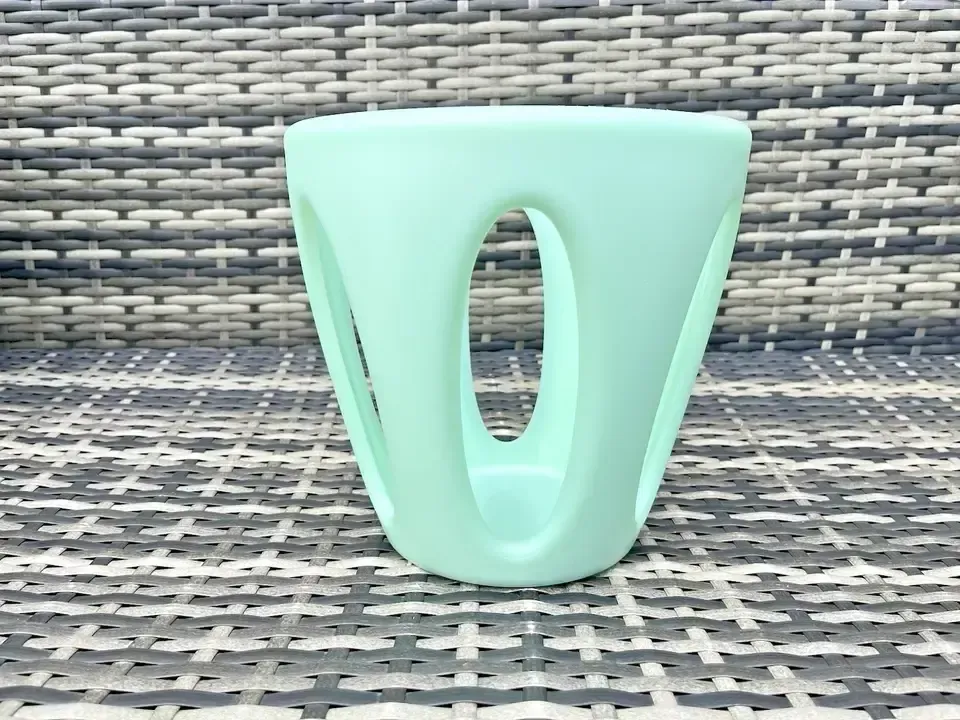 Mid Century Modern Italian Designer Guzzini Mint Green Bread Fruit Basket 60's photo vinterior