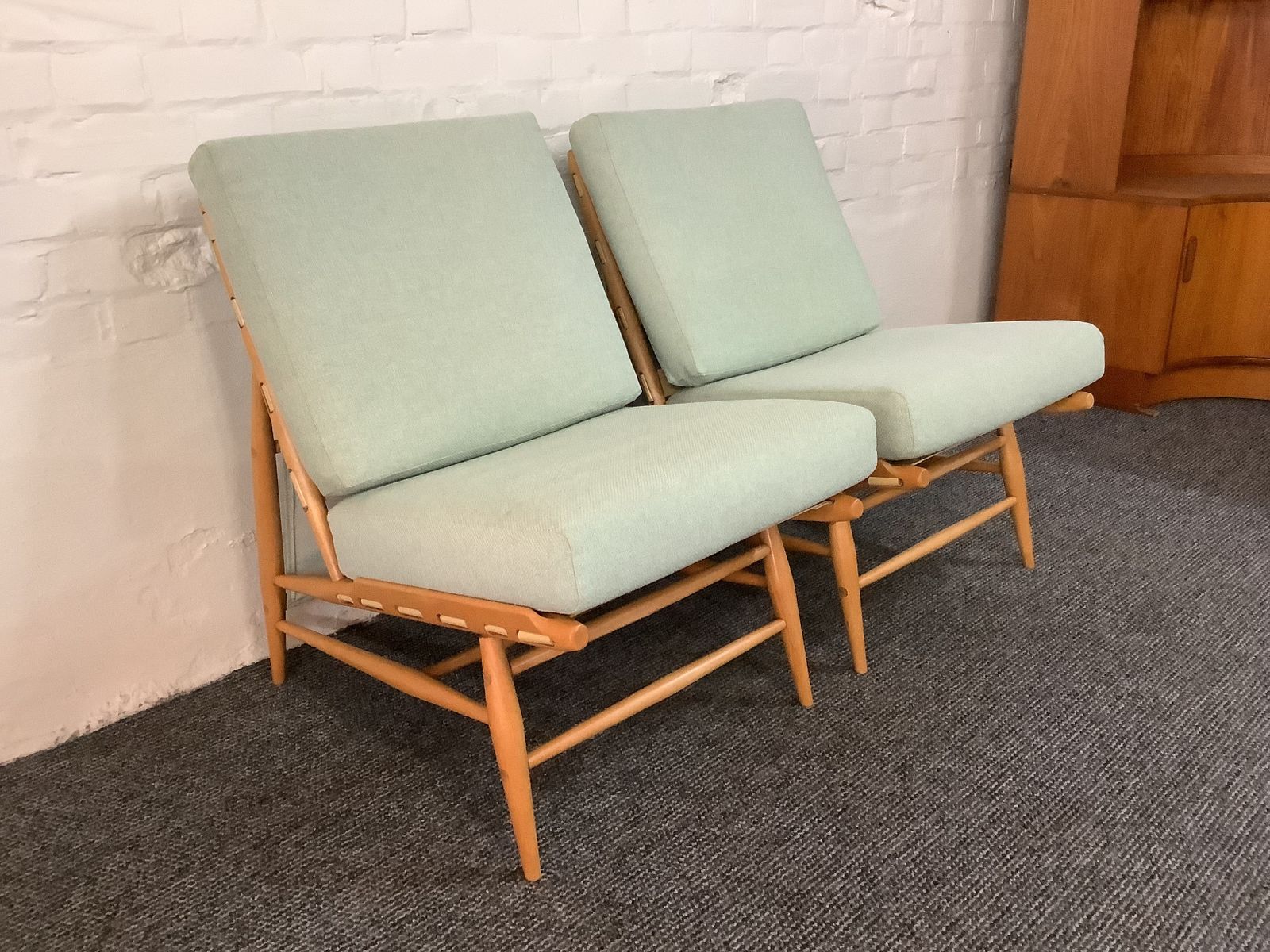 Pair Of Ercol 427 Easy Chairs. Produced 1959/70. photo for sale