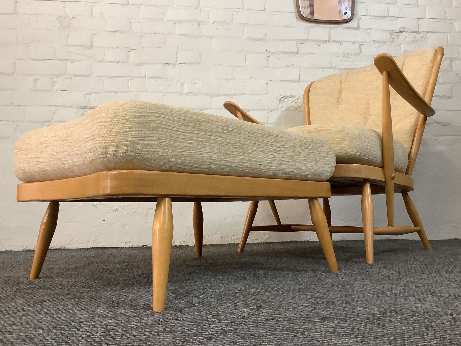 Ercol Windsor Easy Chair And Footstool. Produced 1962/76 photo Furniture