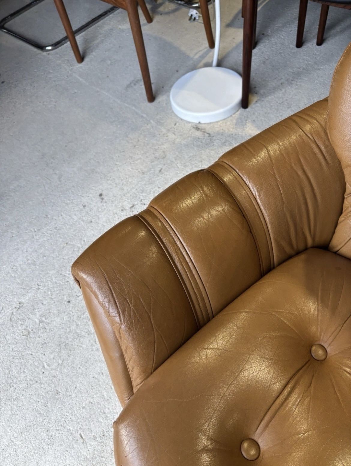 photo for sale Mid Century Scandinavian Swivel Lounge Chair By Swedfurn, "Slätte Gungan”