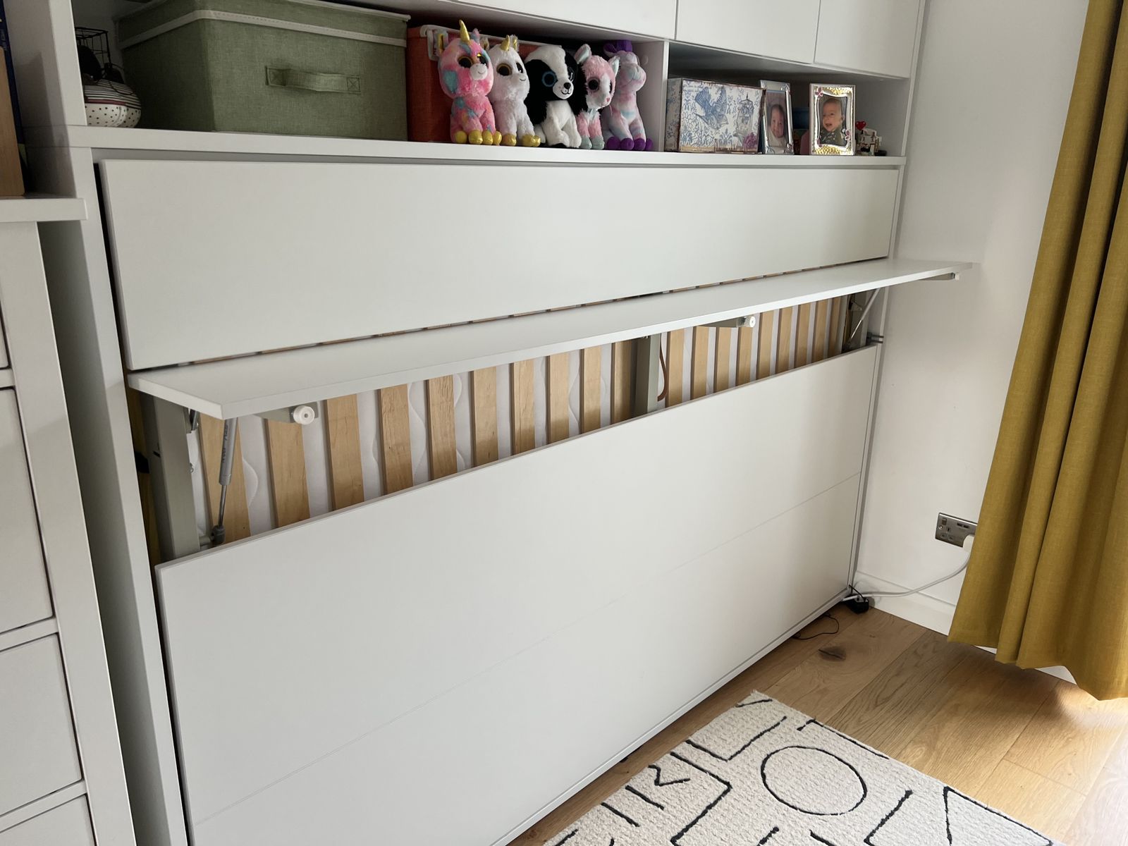 Horizontal Wall Bed ( 120cm) With Additional Cabinets . photo vinterior