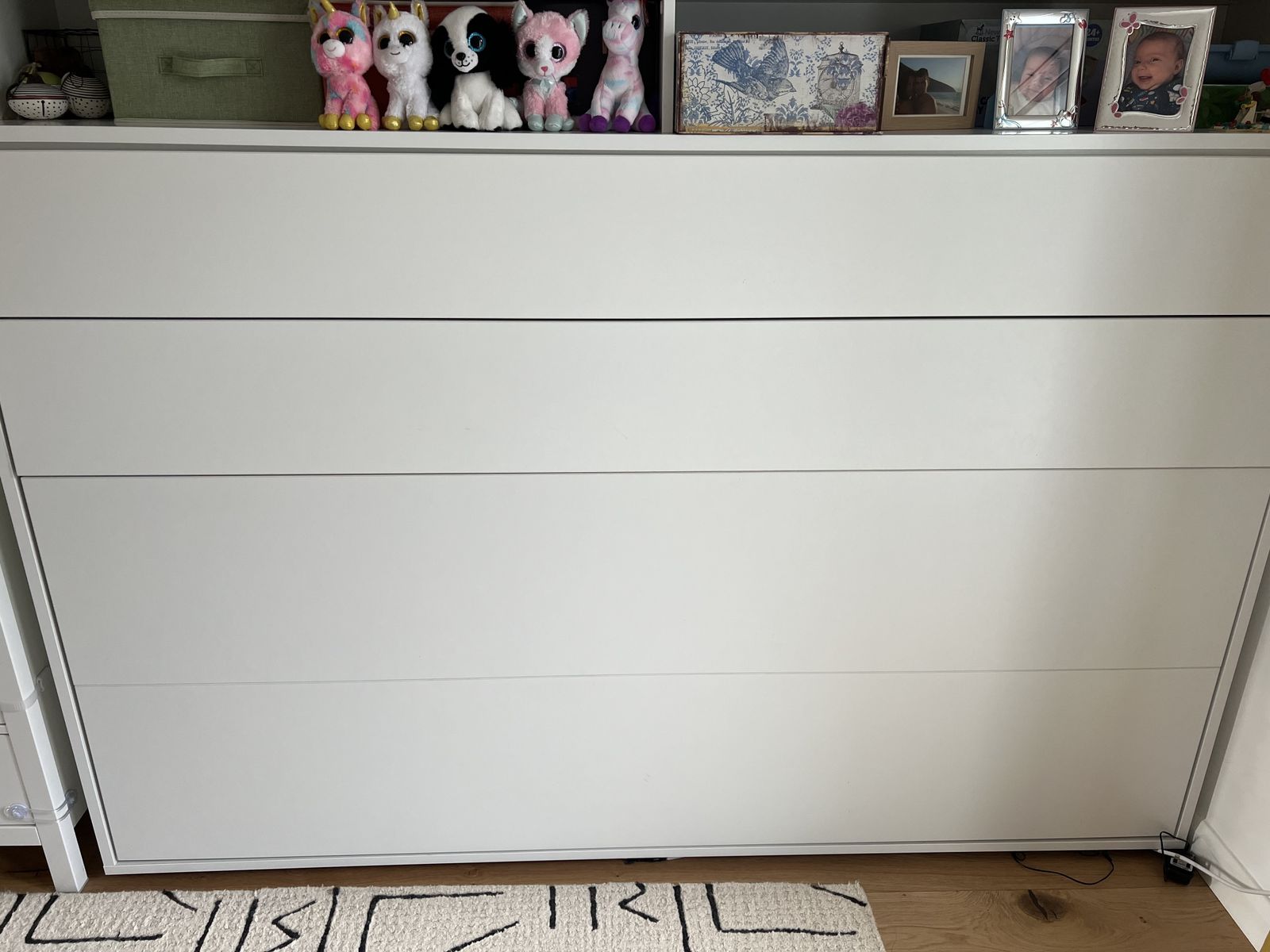 photo furniture Horizontal Wall Bed ( 120cm) With Additional Cabinets .