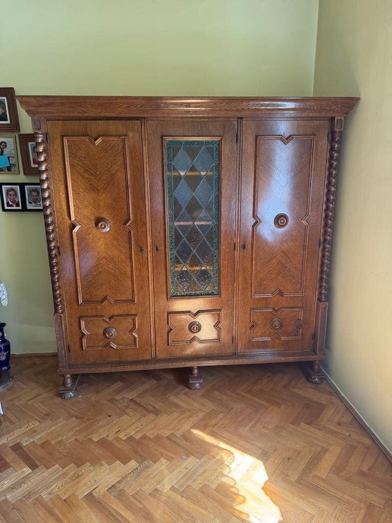 Spanish Style Oak Wardrobe, Early 20th Century