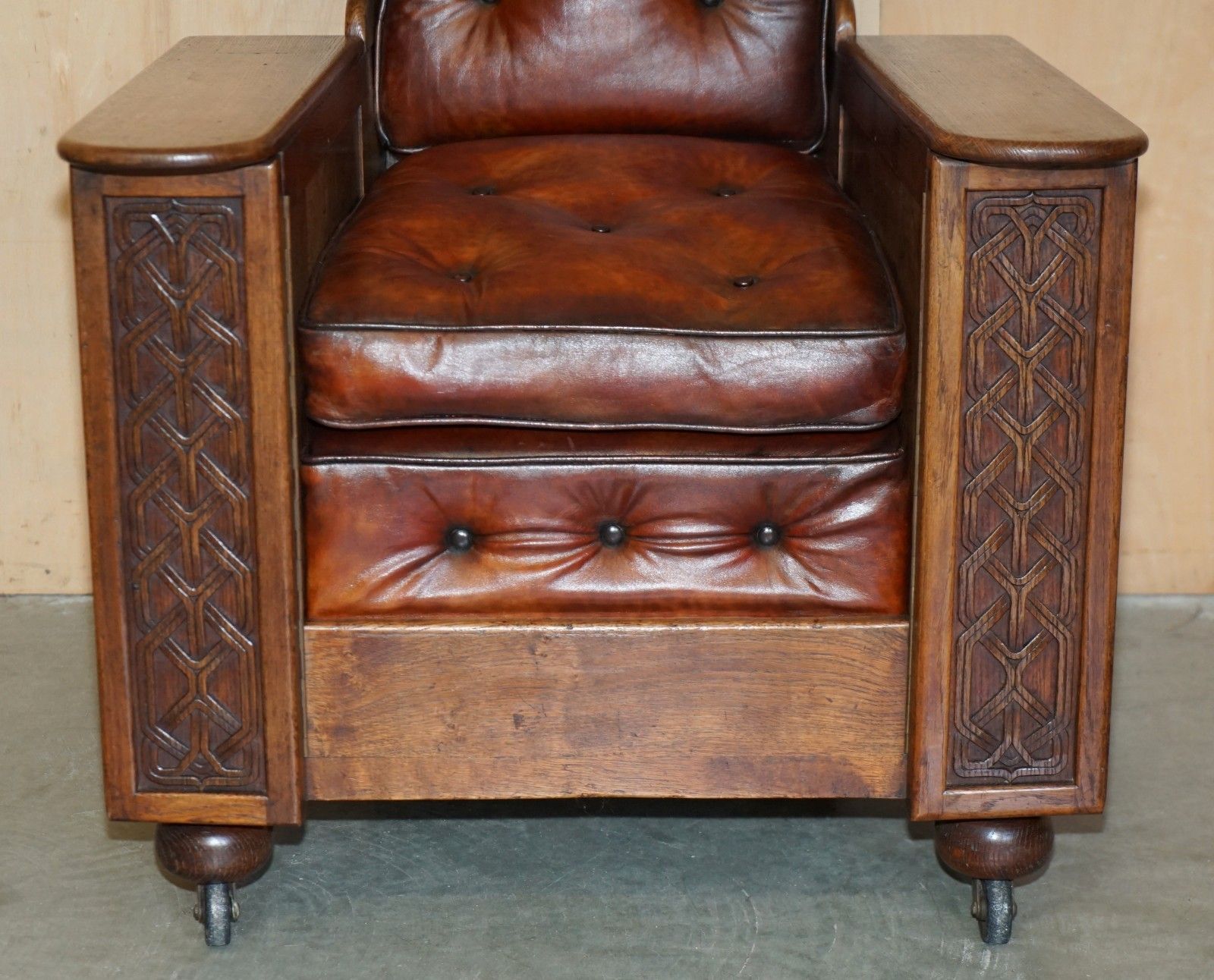 1920's American Prohibition Hidden Storage Drinks Cabinet Chesterfield Armchair photo vintage