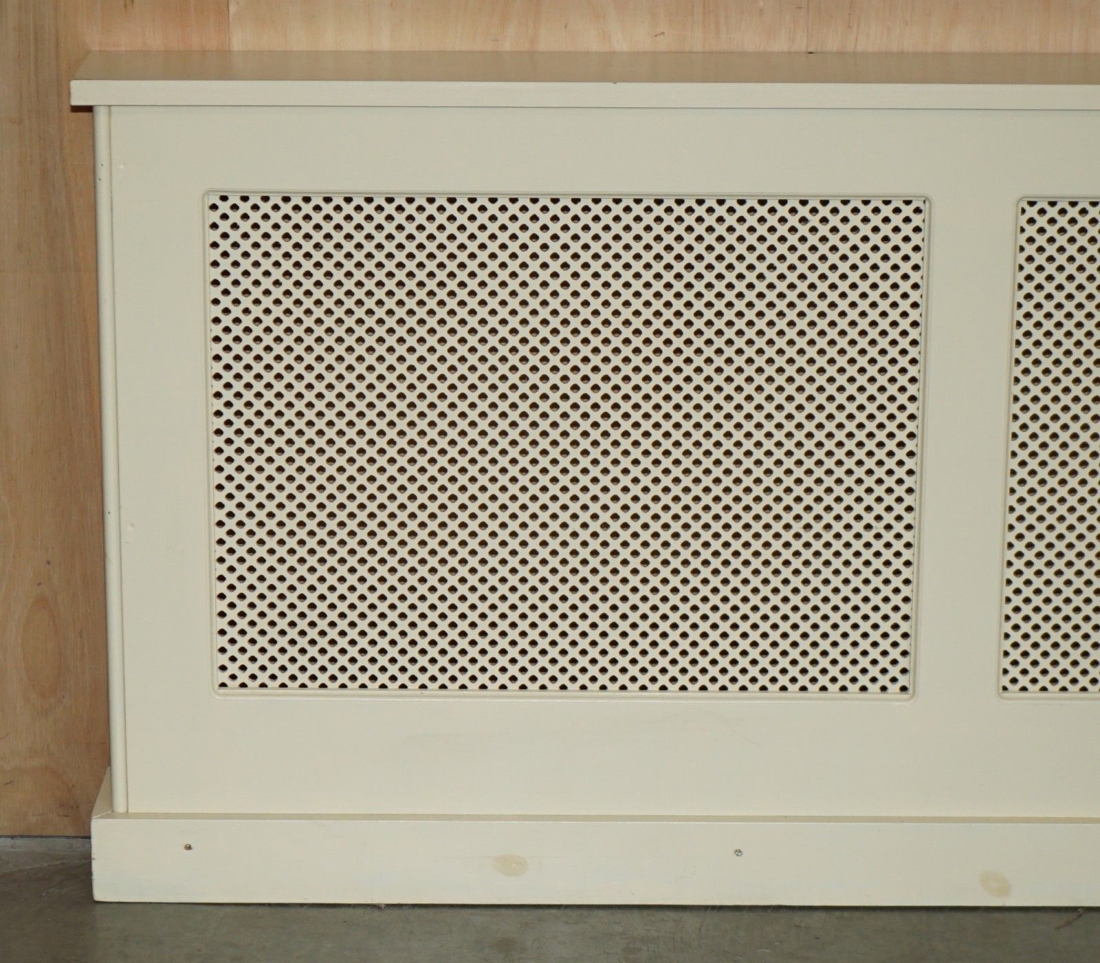 Vintage White Painted Radiator Cover Double Sized Ready To Go photo for sale