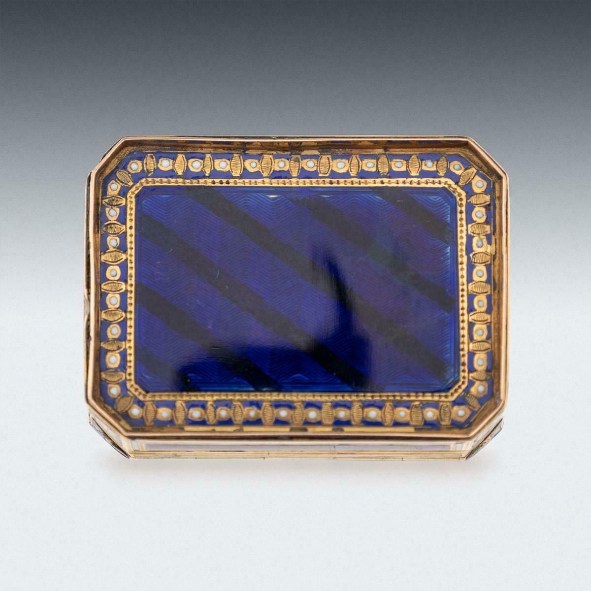 19th Century Swiss 18k Gold & Enamel Vinaigrette, Jean Georges Rémond C.1800 photo 6944.0